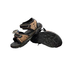 eRedhad.Men’s Leather Sandals Brown Color size 12